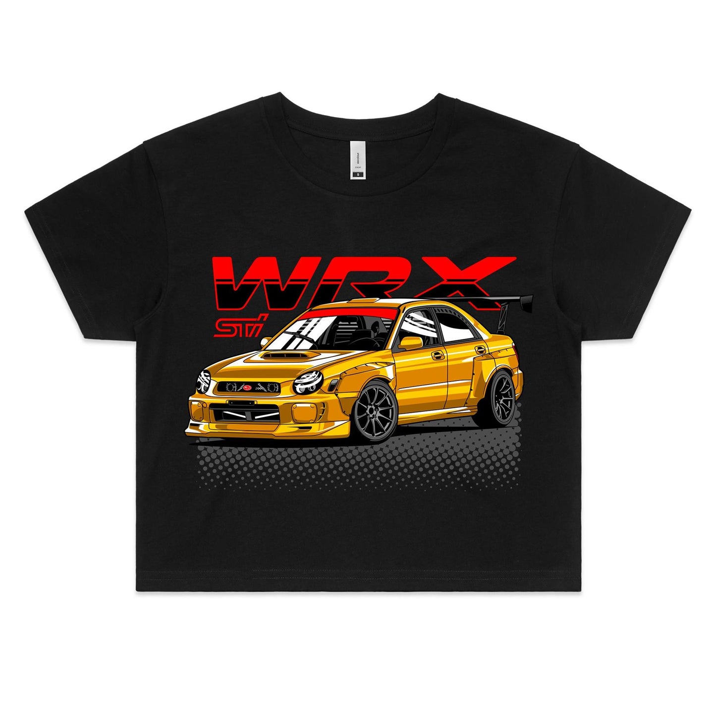 Subaru WRX STI Bugeye Yellow Crop Top