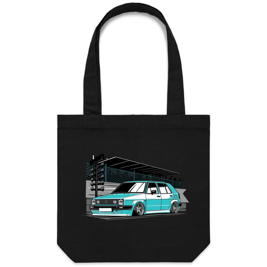 Volkswagon Golf MK2 Teal Tote