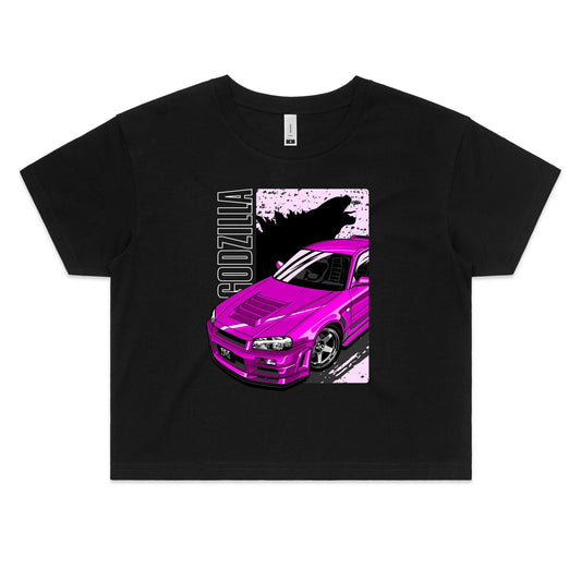 Nissan GT-R R34 Nismo Godzilla Pink Crop Top