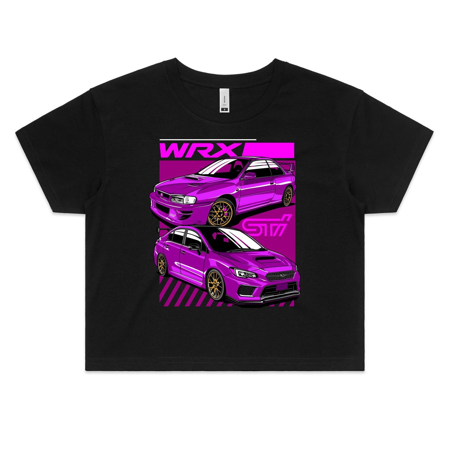 Subaru WRX STI Evolution Purple Crop Top