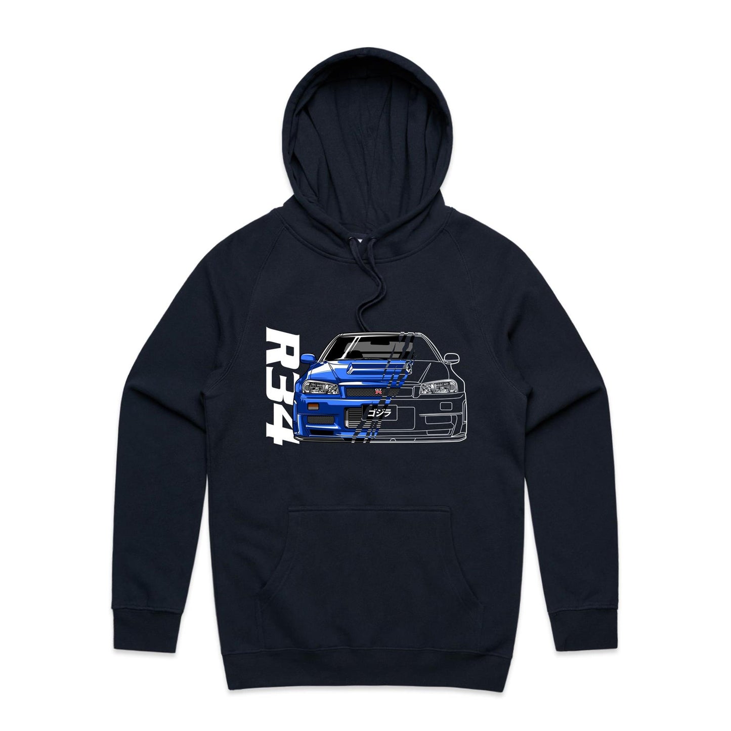 Nissan GT-R R34 Blue Hoodie