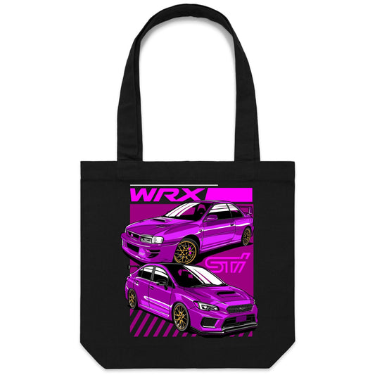 Subaru WRX STI Evolution Purple Tote Bag