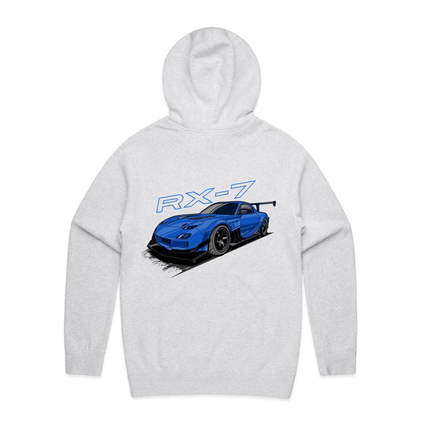 Mazda RX-7 Blue Hoodie - Front & Back Graphics