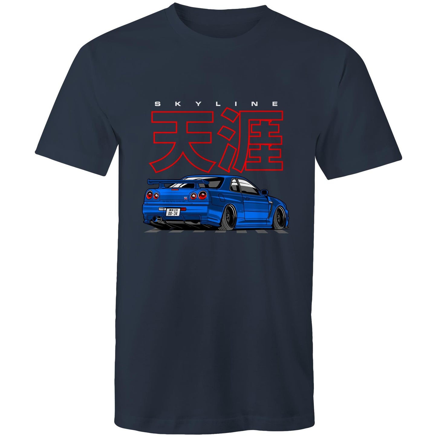 Nissan GT-R R34 Blue Tee