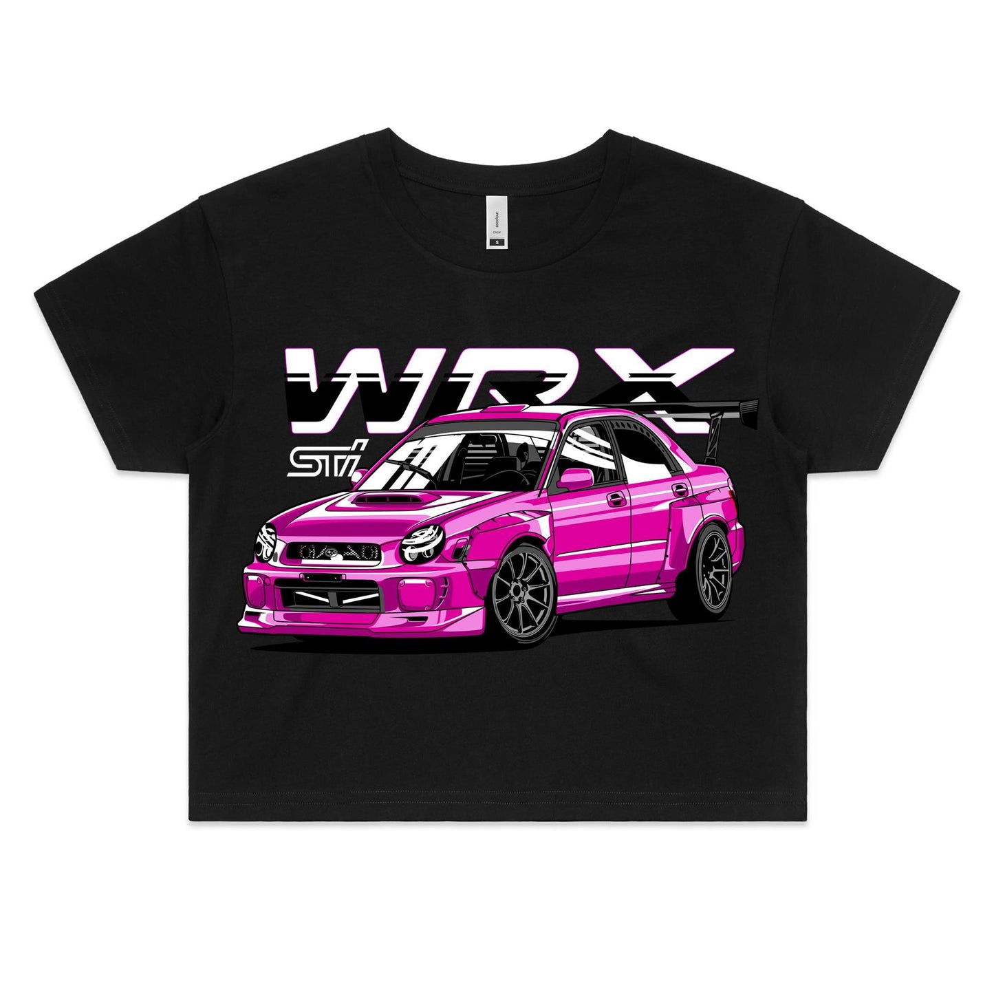 Subaru WRX STI Bugeye Pink Crop Top