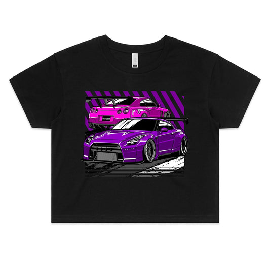 Nissan GT-R R35 Pandem Purple Crop Top