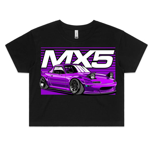 Mazda MX5 Purple Crop Top