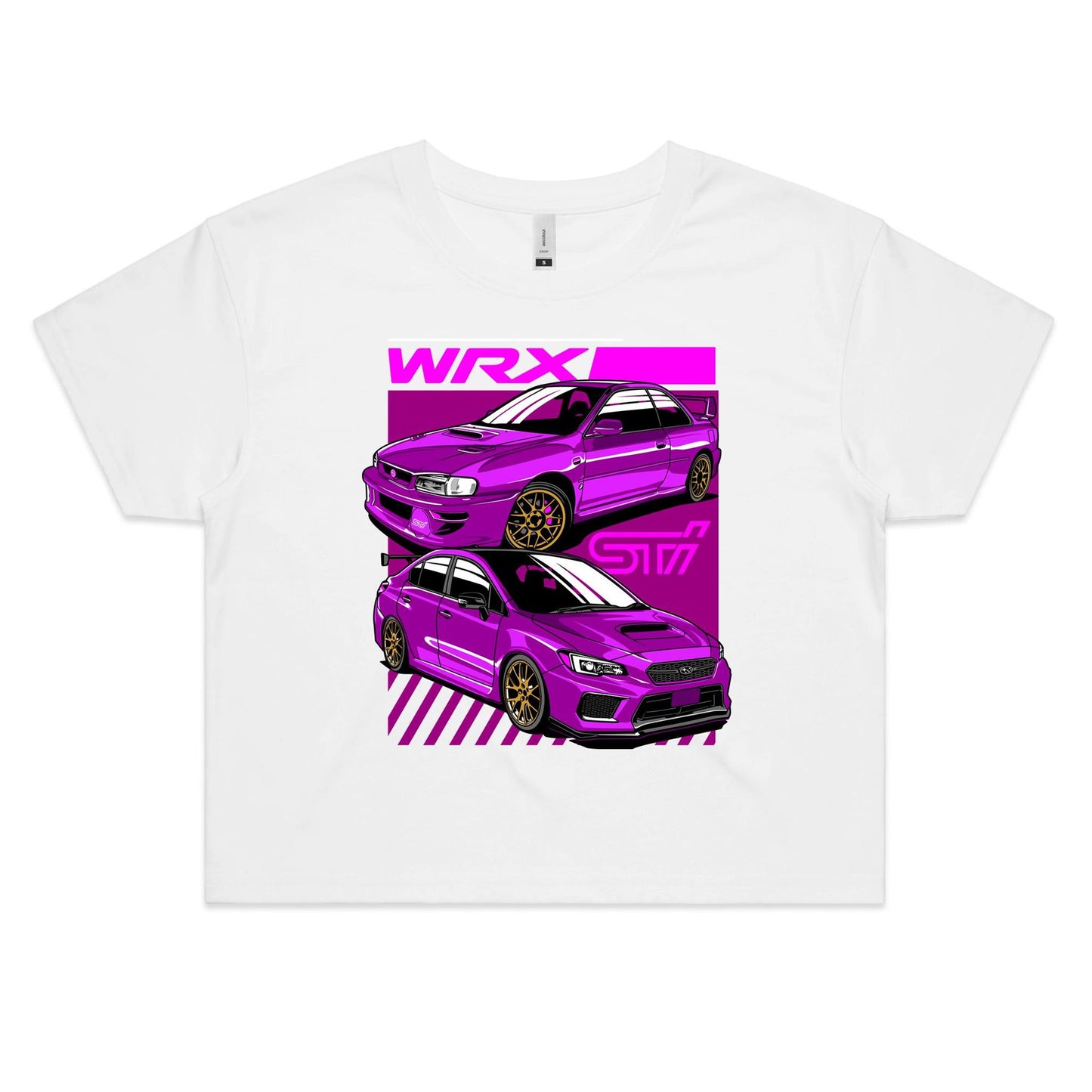 Subaru WRX STI Evolution Purple Crop Top