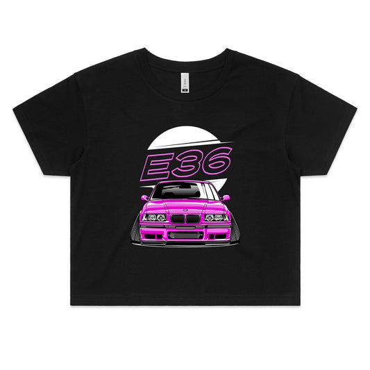 BMW E36 Pink Crop Top