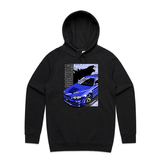 Nissan GT-R R34 Nismo Godzilla Blue Hoodie