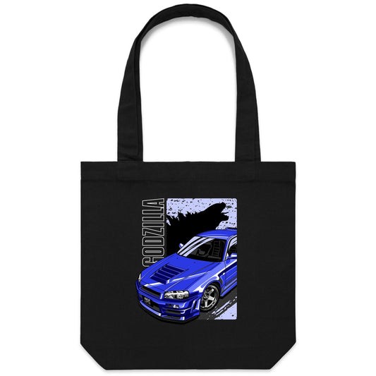 Nissan GT-R R34 Nismo Godzilla Blue Tote