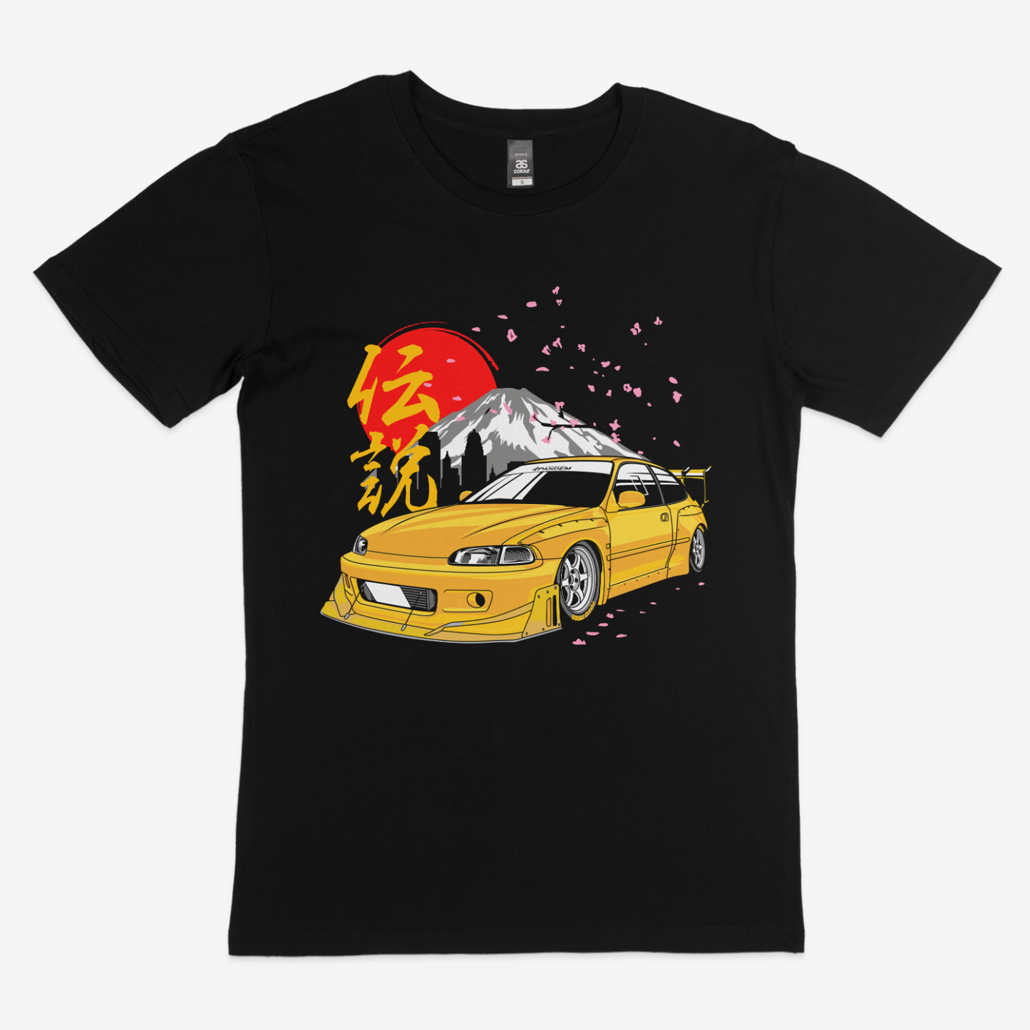 Honda Civic EG6 Yellow Pandem Tee