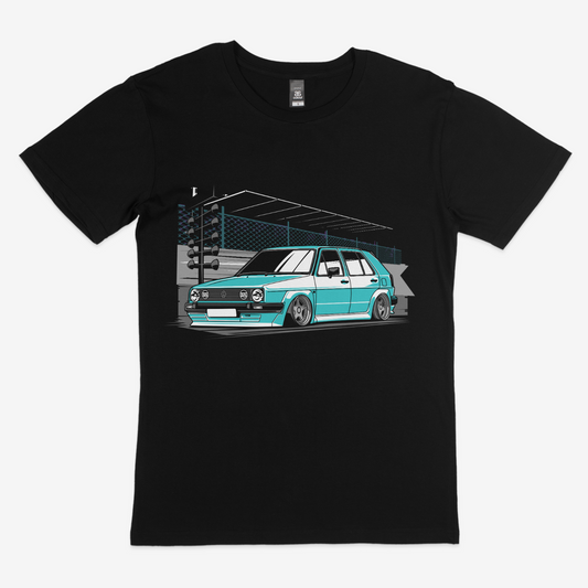 Volkswagon Golf MK2 Teal Tee