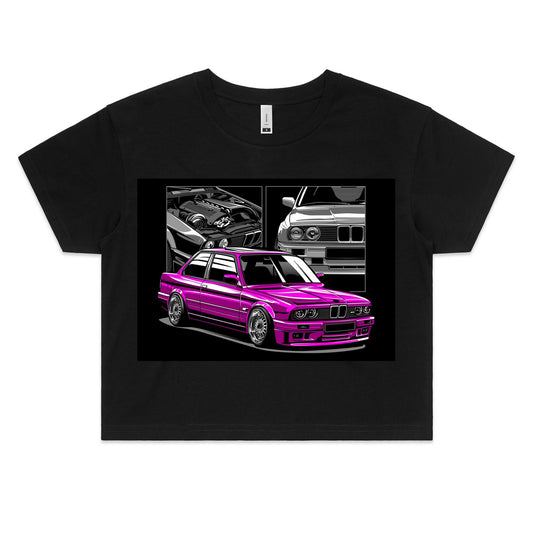 BMW E30 M3 Pink Crop Top