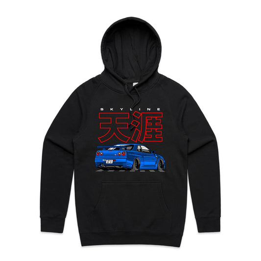 Nissan GT-R R34 Blue Hoodie