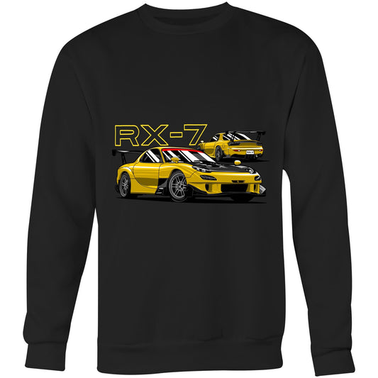 Mazda RX-7 Yellow Crewneck