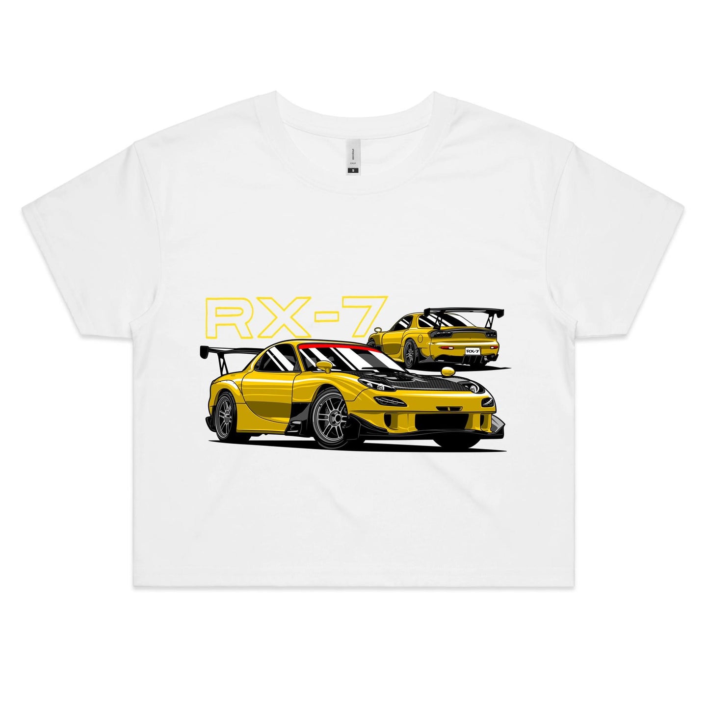 Mazda RX-7 Yellow Crop Top