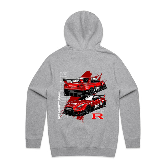 NIssan GT-R R35 Liberty Walk Silhouette Hoodie Front & Back